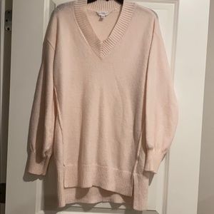 Blush colored V-neck sweater